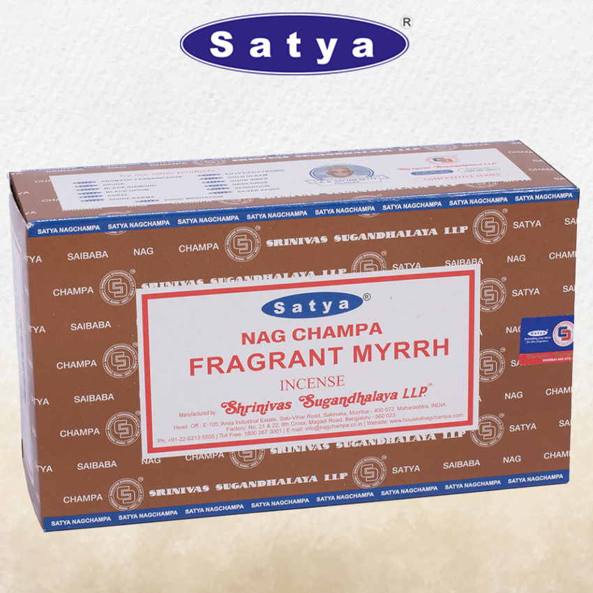 SATYA - MYRRH INCENSE STICKS - 12CT
