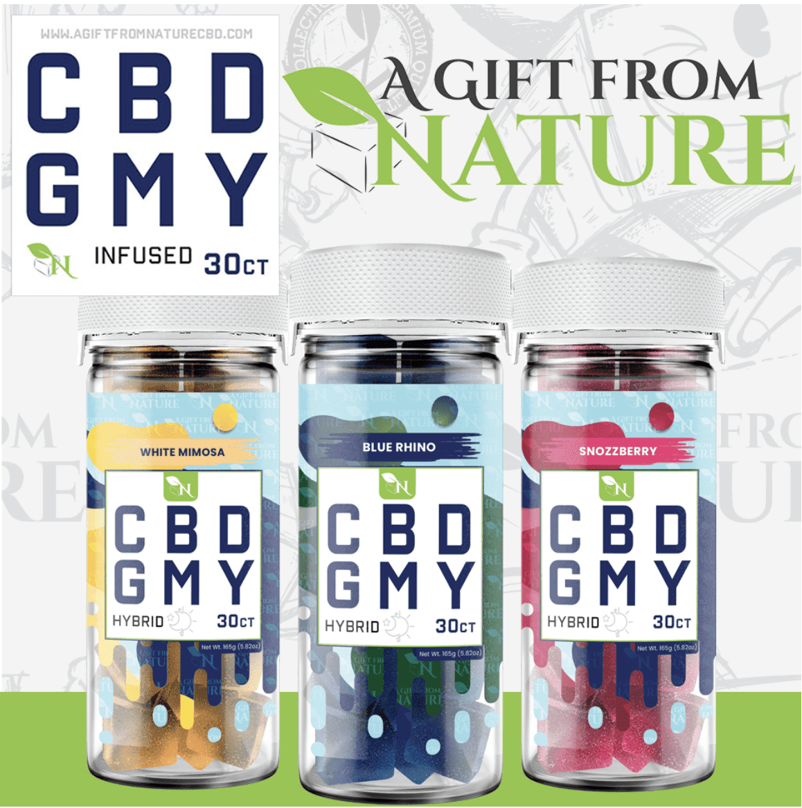 AGFN CBD GUMMIES JAR 1500MG - 30CT