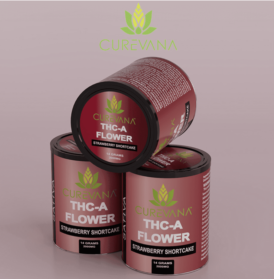 CUREVANA THC-A FLOWER JAR 2000MG - 14 GRAM