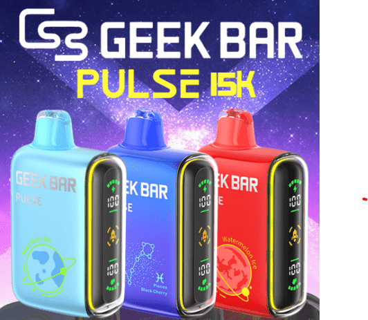 GEEK BAR PULSE 5% NIC 15000 PUFFS RECHARGEABLE DISPOSABLE VAPE - DISPLAY OF 5