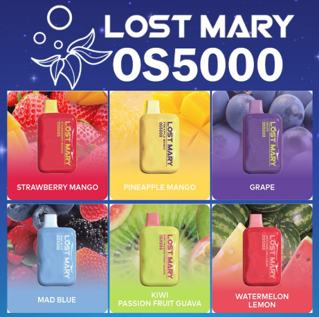 LOST MARY OS5000 DISPOSABLES 10ML - DISPLAY OF 10