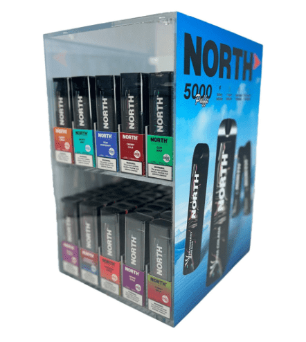 NORTH NIC 5% 10ML DISPOSABLE 5000 PUFFS #1 - DISPLAY OF 100