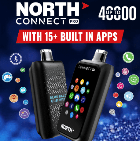 NORTH CONNECT 5% NIC 40,000 PUFFS DISPOSABLE VAPE - DISPLAY OF 5
