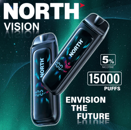 NORTH VISION 15ML 15,000 PUFFS DISPOSABLE VAPE - DISPLAY OF 5