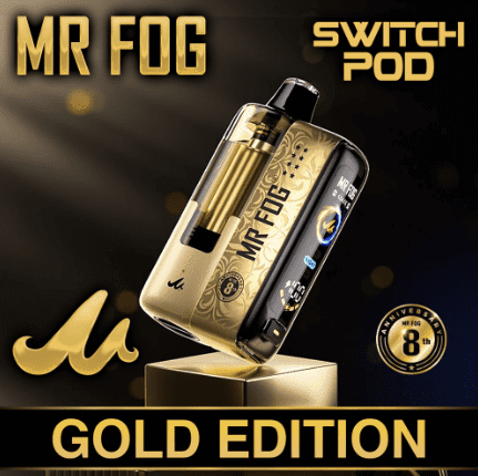 MR FOG SWITCH GOLD EDITION 45,000 PUFFS (FULL KIT) DISPOSABLE VAPE - DISPLAY OF 5