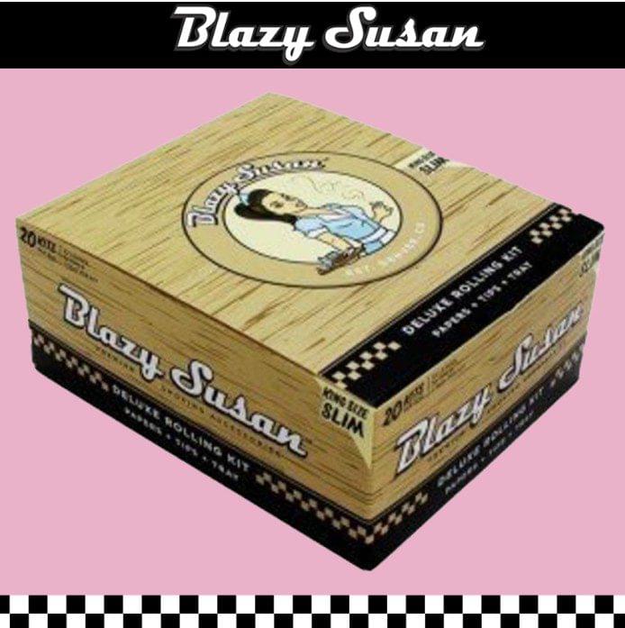 BLAZY SUSAN KING SIZE WIDE UNBLEACHED PREMIUM ROLLING PAPERS - 50CT