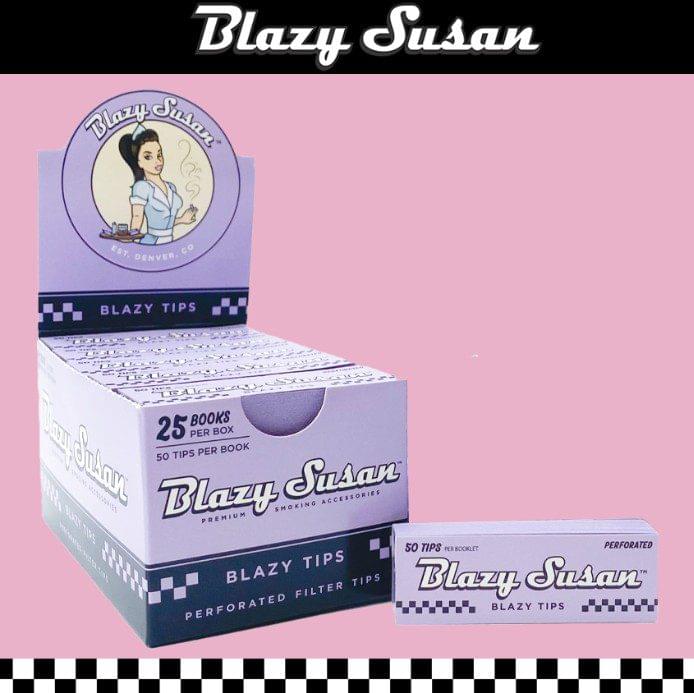 BLAZY SUSAN PURPLE PERFORATED FILTER TIPS - 25CT