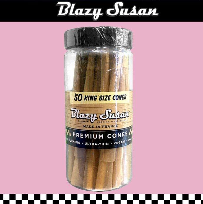 BLAZY SUSAN KING SIZE UNBLEACHED CONES - 50CT