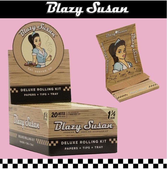 BLAZY SUSAN UNBLEACHED 1 1/4 DELUXE ROLLING KIT - 20CT DISPLAY