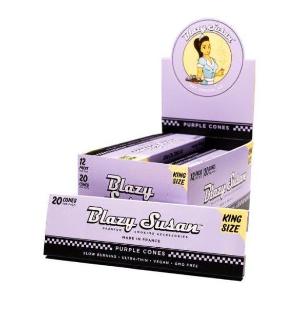 BLAZY SUSAN CONES 20-PACK KING SIZE - DISPLAY OF 12