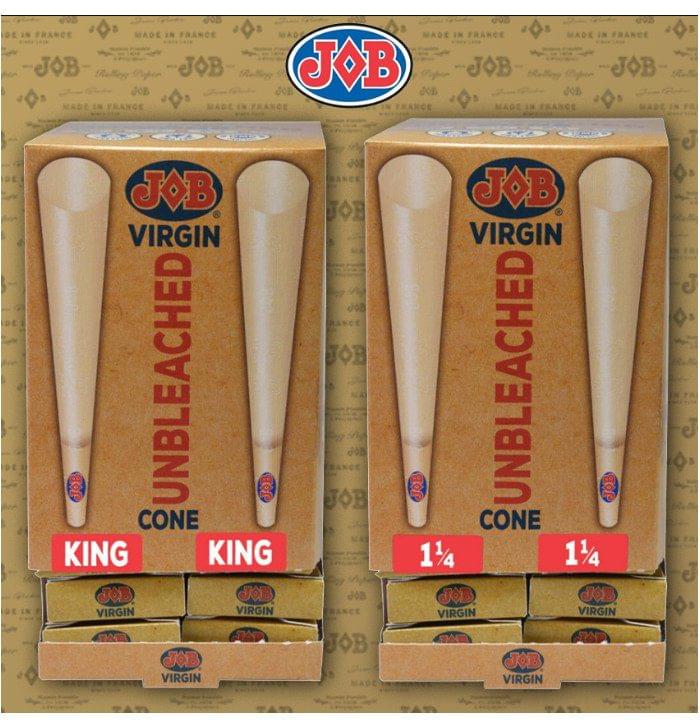 JOB VIRGIN UNBLEACHED CONES GRAVITY BOX – 24CT DISPLAY