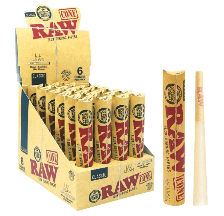 RAW LIL LEAN 6-PACK CONES - DISPLAY OF 24