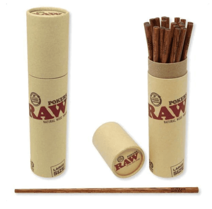 RAW 8.75" NATURAL WOOD POKER - DISPLAY OF 20