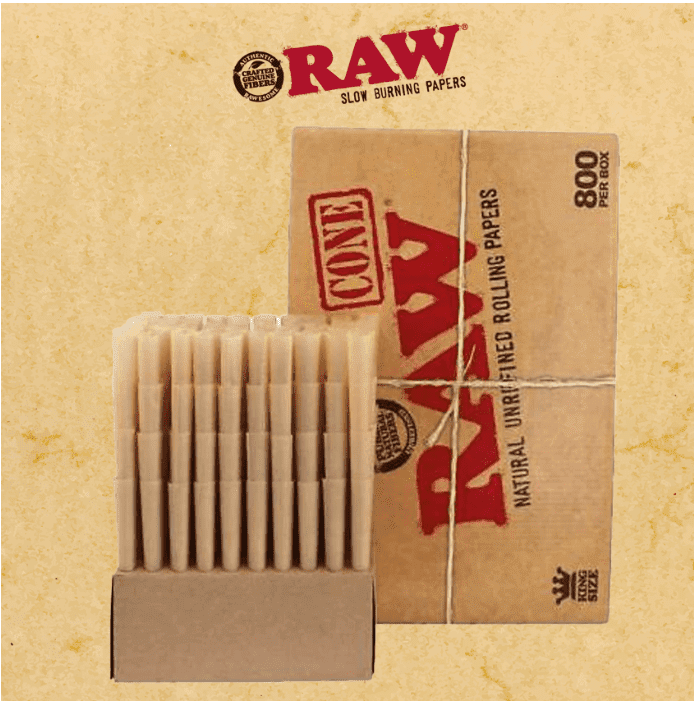 RAW CLASSIC BULK KING SIZE CONES 800CT BOX