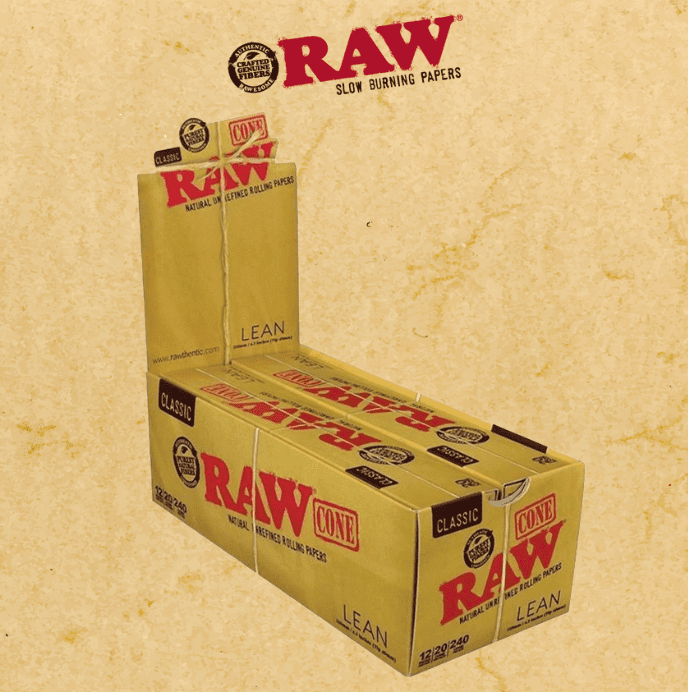 RAW CLASSIC LEAN CONE DISPLAY - 12CT