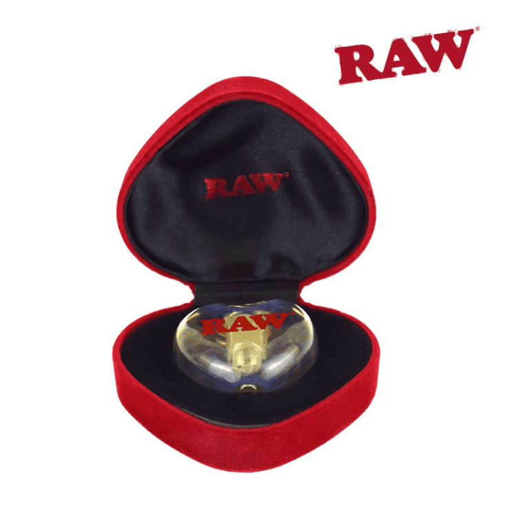 RAW GLASS HEART CONE HOLDER