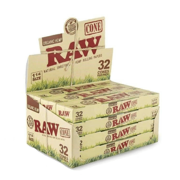 RAW ORGANIC 1 1/4 HEMP PRE-ROLLS - 32CT (RAW34)