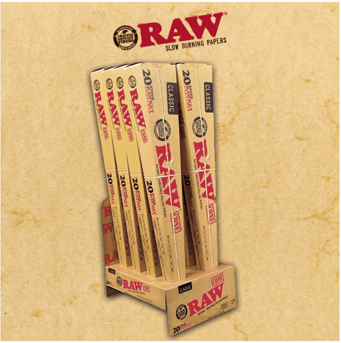 RAW CLASSIC 20 STAGE RAWKET LAUNCHER CONES - 8CT (RAW65)