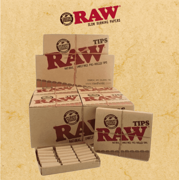 RAW PRE-ROLLED TIPS 21CT PER BOX - 20CT PER DISPLAY