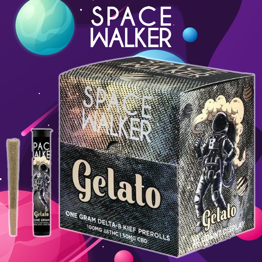 SPACE WALKER DELTA 8 KIEF PRE-ROLLS 100MG (1 GRAM) - 20CT
