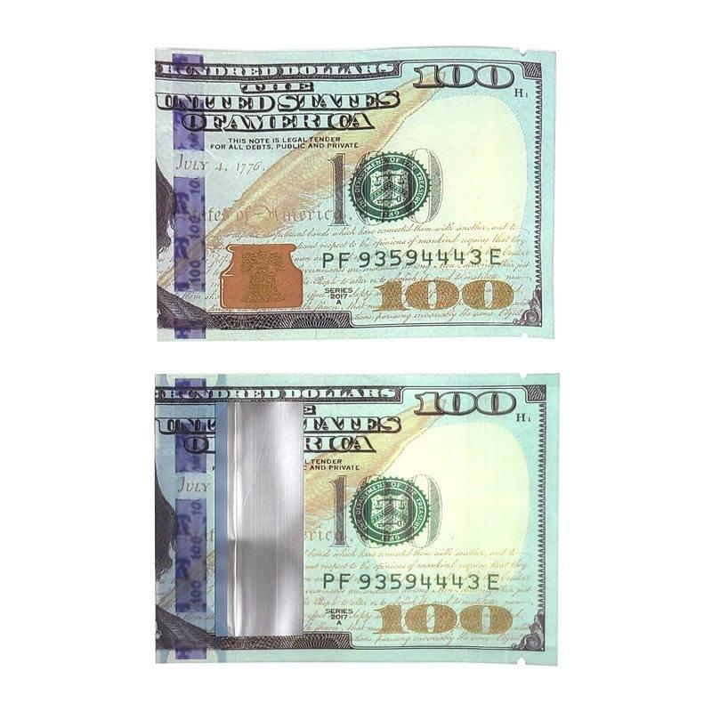 SMELL PROOF BAGS 3.5G $100 BILL #3 - BAG OF 50 COUNT - (BMN-3)