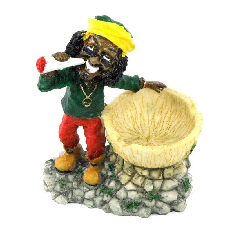 HANDMADE CLAY ASHTRAY JAMAICAN (XH6108)