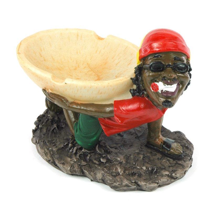 HANDMADE CLAY ASHTRAY JAMAICAN (XH6113)