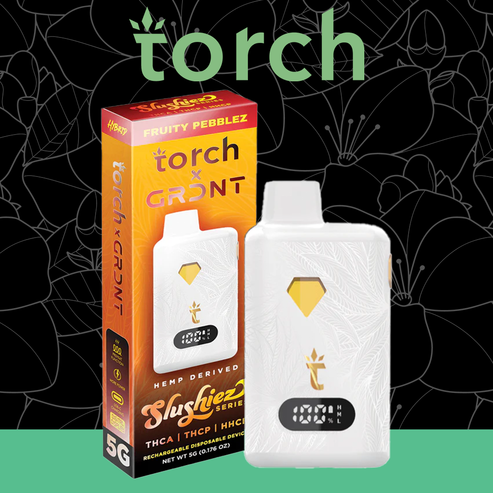TORCH X GRDNT LIMITED EDITION SLUSHIEZ SERIES THC-A BLEND 5G DISPSABLE - DISPLAY OF 5