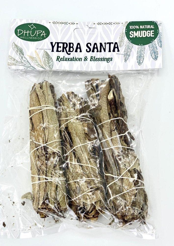 DHUPA YERBA SANTA SAGE SMUDGE 4" - 3CT