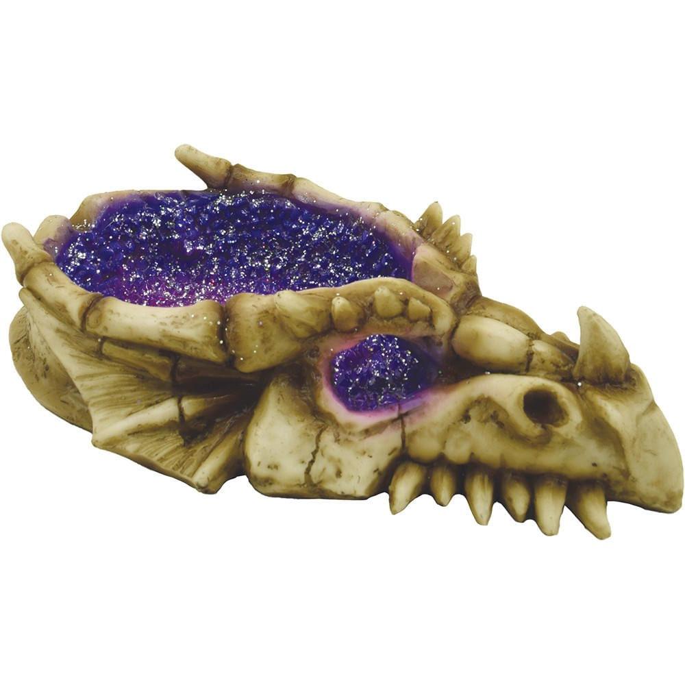 DRAGON HEAD PURPLE GLITTERING ASHTRAY 8"