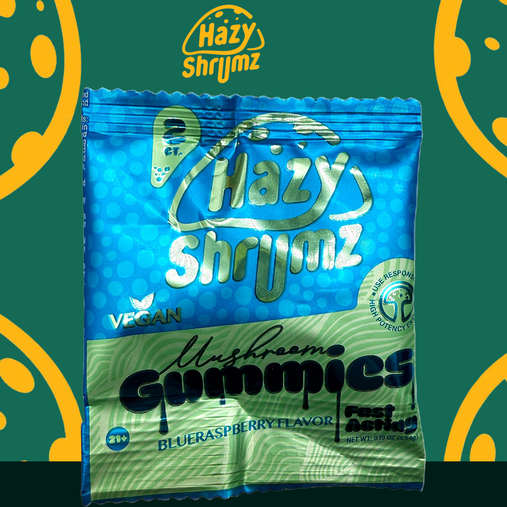 HAZY SHRUMZ 2-PACK MUSHROOM GUMMIES MIXED FLAVORS - DISPLAY OF 50
