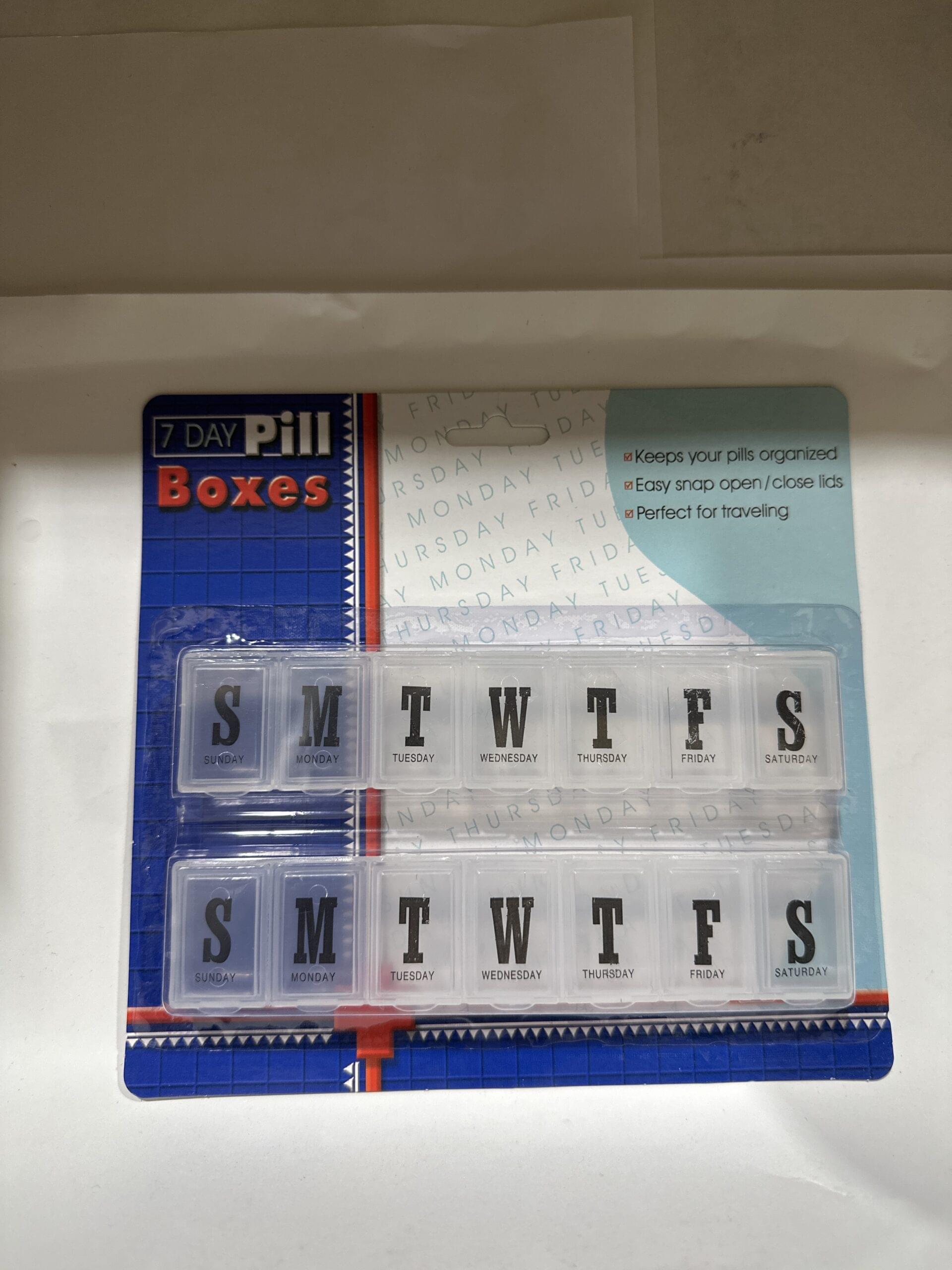 7 Day Pill Boxes Set