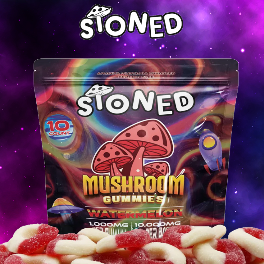 STONED AMANITA MUSCARIA 10,000MG GUMMIES - 10CT DISPLAY