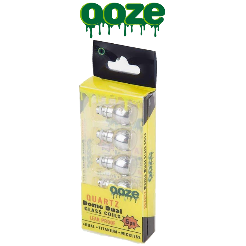 OOZE QUARTZ DOMED DUAL GLASS COIL - 5CT