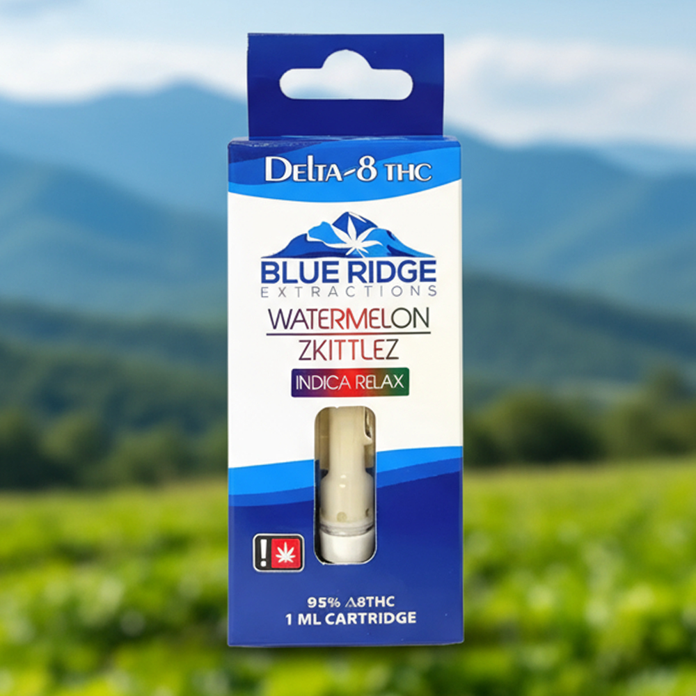 BLUE RIDGE DELTA 8 PREMIUM 2G CARTRIDGE - DISPLAY OF 5
