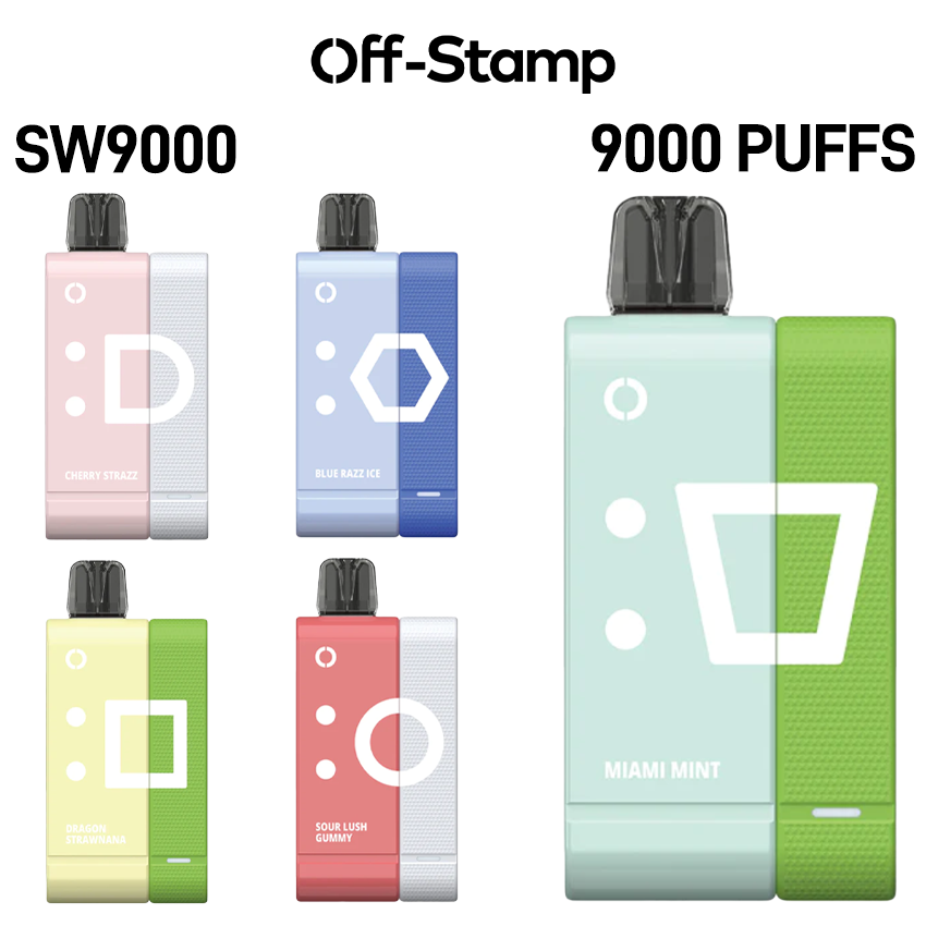 OFF STAMP SW9000 DISPOSABLE VAPE 9000 PUFFS 13ML (FULL KIT) - DISPLAY OF 5