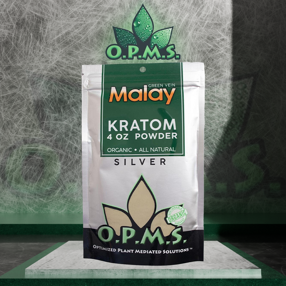OPMS SILVER KRATOM POWDER 4OZ