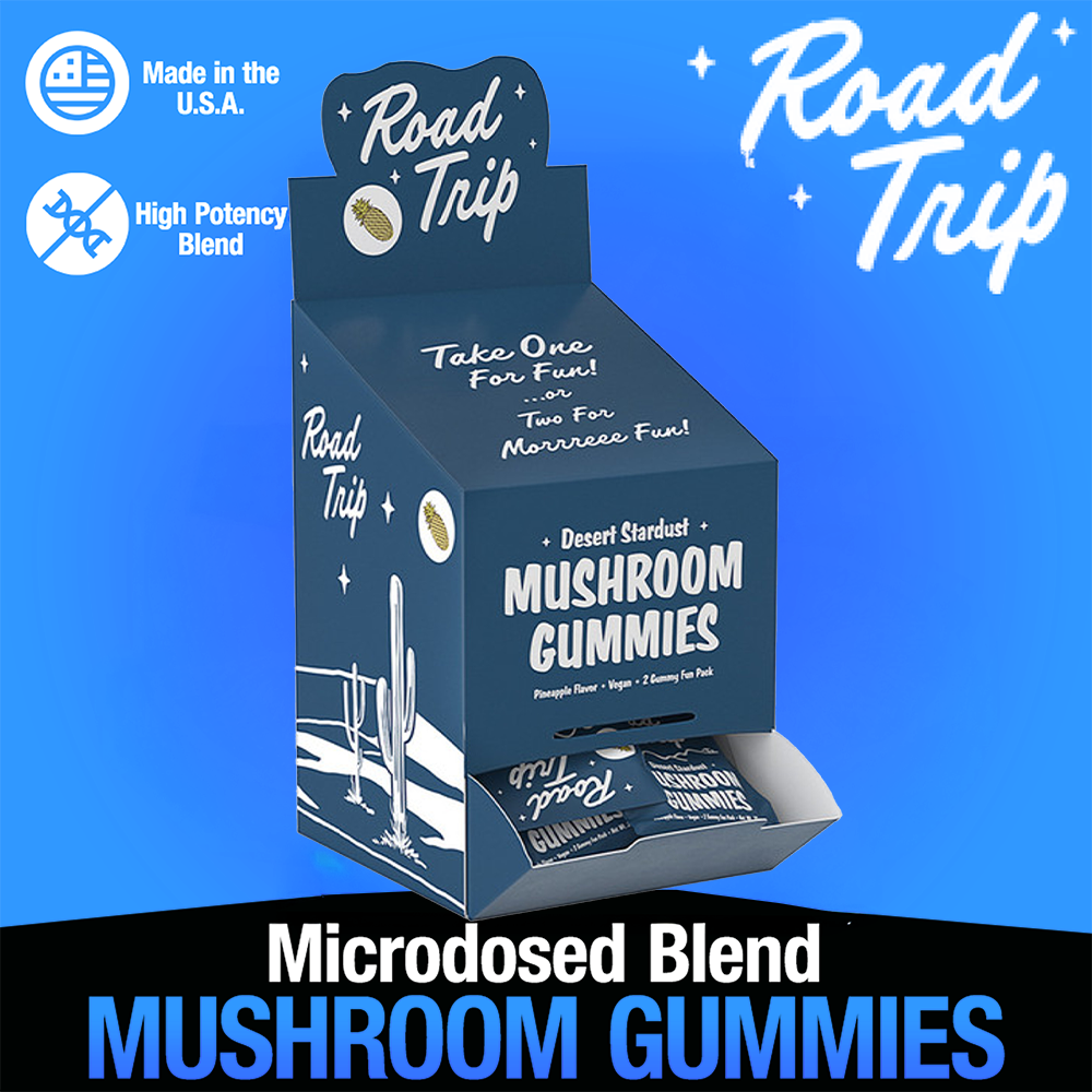 ROAD TRIP DESERT STARDUST 2-PACK MUSHROOM GUMMIES - DISPLAY OF 30
