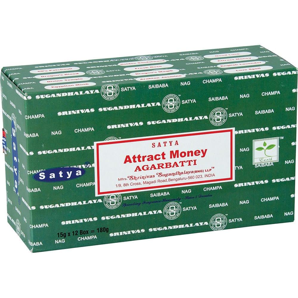 SATYA - ATTRACT MONEY INCENSE STICKS - 12CT