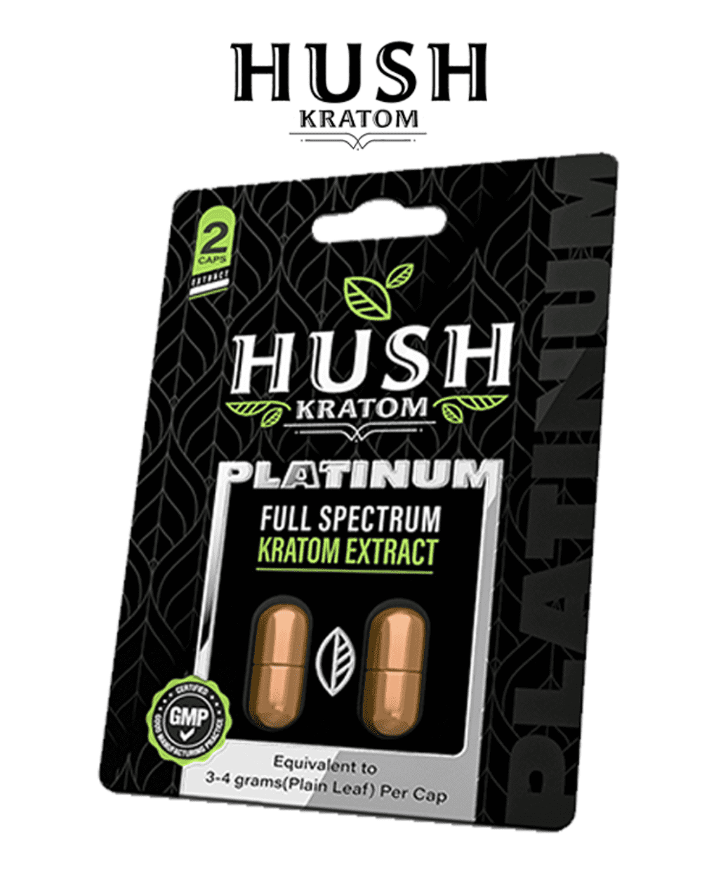 HUSH KRATOM PLATINUM FULL SPECTRUM EXTRACT - 24CT